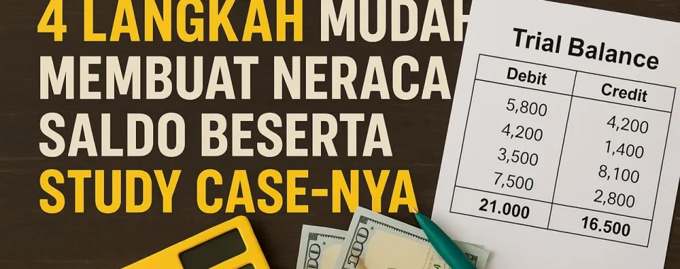 langkah membuat neraca saldo