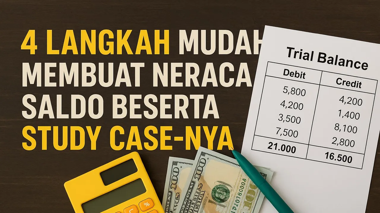 langkah membuat neraca saldo