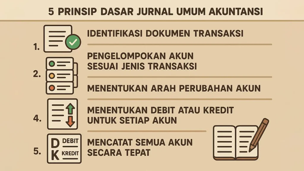 Infografis 5 Prinsip Dasar Jurnal Umum Akuntansi