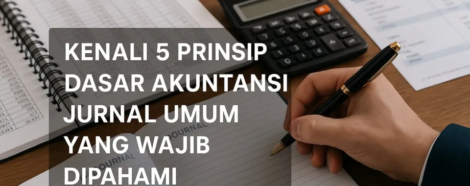 Kenali 5 Prinsip Dasar Akuntansi Jurnal Umum yang Wajib Dipahami