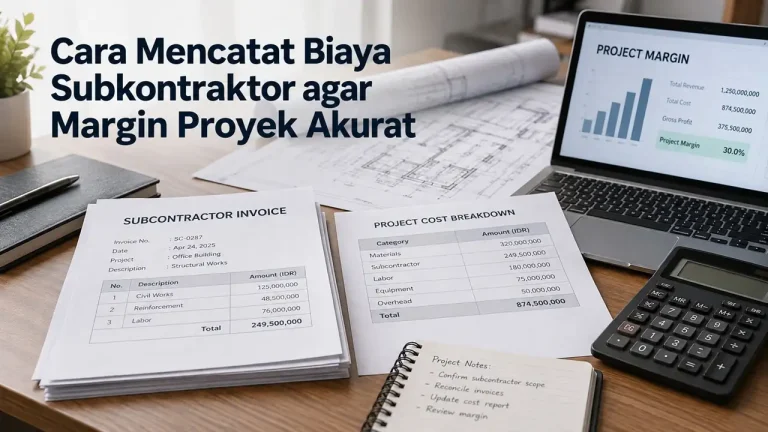 Cara Mencatat Biaya Subkontraktor agar Margin Proyek Akurat